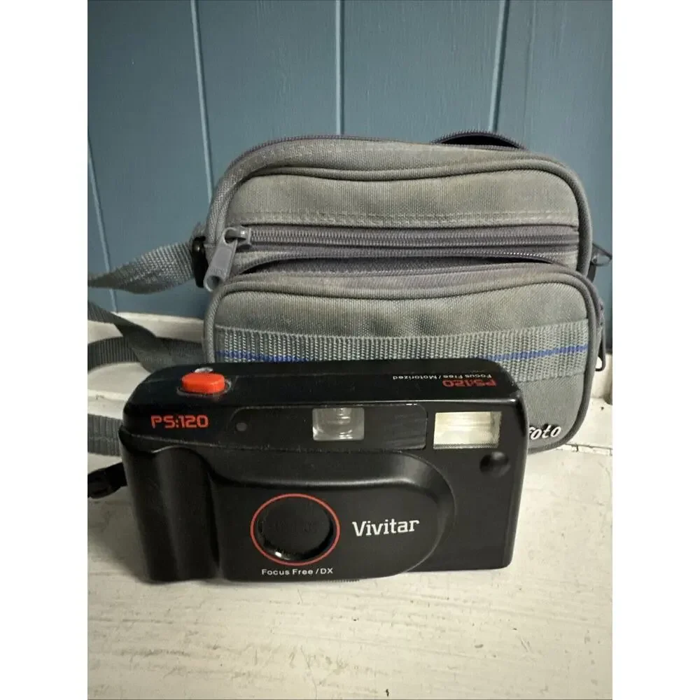 Vivitar PS:120 35mm Point & Shoot Film Camera - Vintage + Profioto Carry‎ Case